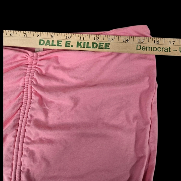 NWOT May Pink Mini Skirt Set Halter Top Ruched Skirt 2PC - Picture 8 of 10